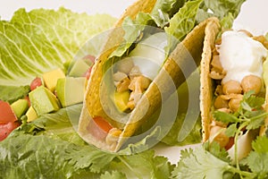 Close up of Vegetarian Tacos