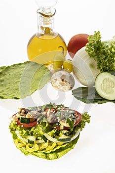 Vegetables on white background