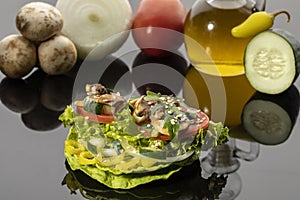 Vegetables on white background