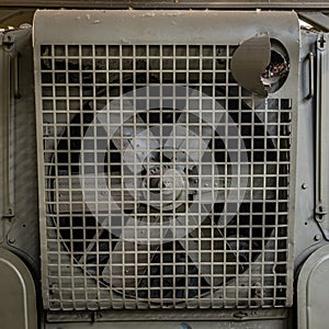 Close up of a ventilator from an American world war 2 transport vehicle