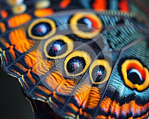 Close-up of a vibrant butterfly wing photo