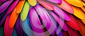 Close-up of Vibrant Colored Feathers