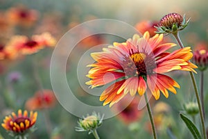 Common colorful blanketflower blooming in summer photo