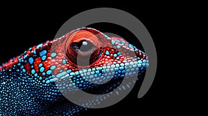 Close-up of vibrant lizard