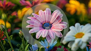 Close-up of vibrant multicolored flower