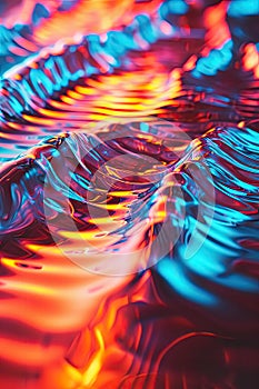 Close-Up of Vibrant Water Wave