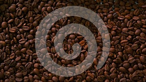 Close up video of cooling fresh roasted coffee beans in roastery