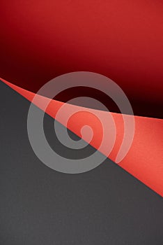 close-up view of abstract black and red creative paper background