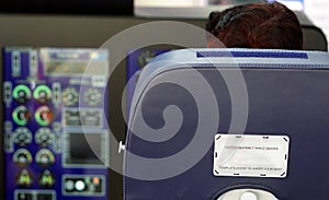 Close-up view of air plane cock pit instrumentation board