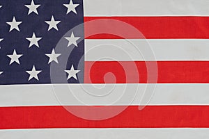 Close up view of american flag