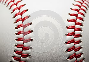 Close-up view of a baseball, showcasing