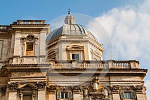 Close up view of the Basilica di Santa Maria Maggiore, Rome