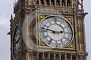 Big Ben clock face, Westminster, London, United Kingdom.