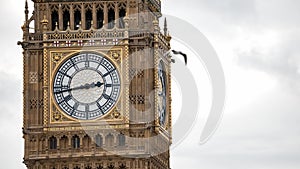 Close up view of the Big Ben time lapse video.