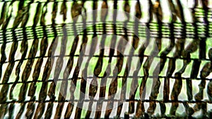 Close up view of black plastic net