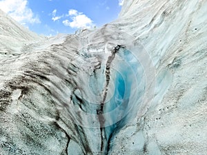 Close-up view of the blue ice on the jokulsarlon glacier in Iceland