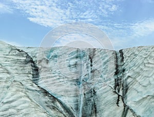 Close-up view of the blue ice on the jokulsarlon glacier in Iceland