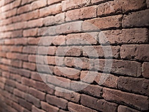 Brick wall close up angle view