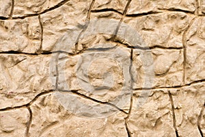 close-up view of brown weathered stone