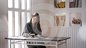 Close up view of  businesswomen working on digital tablet in modern workplace