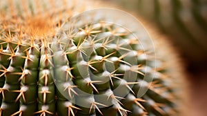 Close-Up View of Cactus Spines photo