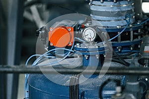 Close up view of capasity with no air in it