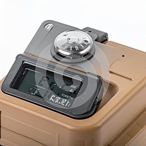 Rugged Electronic Device with Control Knob and Digital Display
