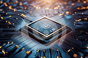 Close-up view of a central processing unit