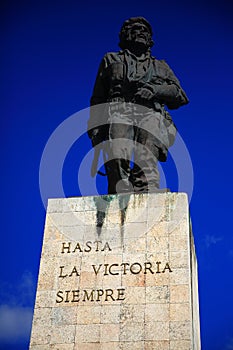Close-up view of the central stele of the mausoleum of the national hero Ernesto Che Guevara. Santa Clara, Cuba