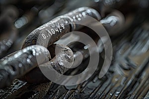 Close-up of a Rusty Chain