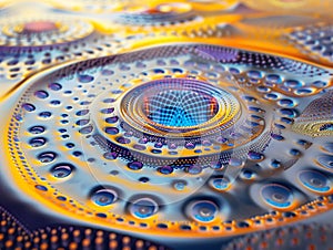 Close-up view of circular object