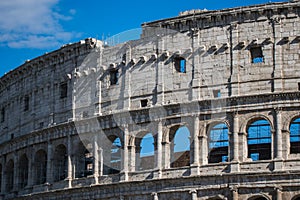 Close up view of Colosseum, Rome, Italy