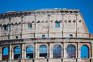 Close up view of Colosseum, Rome, Italy