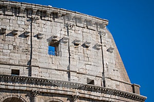 Close up view of Colosseum, Rome, Italy