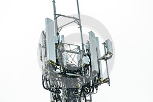 Close up view of the communications bundle in a Telco Tower