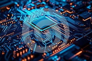 Close-up view of a computer circuit board