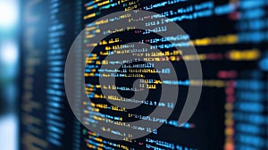 Close-up View of Computer Code
