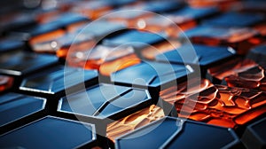 A close up view of a computer pattern. Generative AI image.