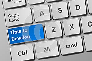 Keyboard with time to develop button