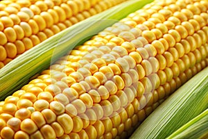 Close up view of the Corn on Cob photo