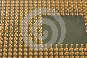 Close-up view of CPU