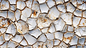 A close up view of a cracked ceramic surface