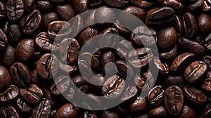 A Close-Up of Roasted Coffee Beans.AI generated image