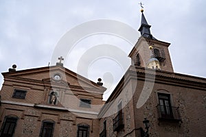 Close up view of Descalzas Reales the Monastery of Barefoot princesses is a 16th-century monastery church in Madrid, Spain