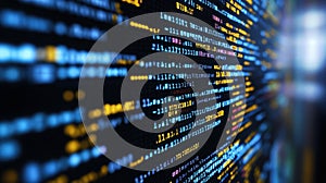 Abstract Digital Code Display