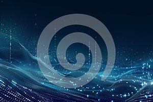 Close-up view of a digital data wave