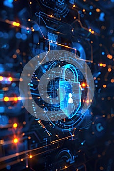 A close-up view of a digital lock on a circuit board