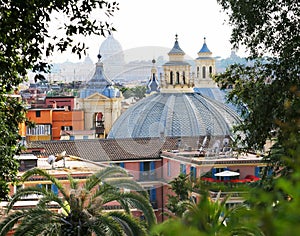 Church domes in Rome, Italy photo