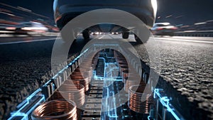 Electric Vehicle Inductive Charging System Embedded in Road Surface