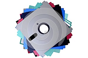 Close up view of floppy disk